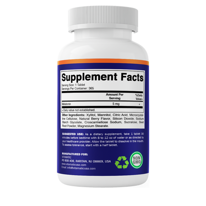 Melatonin 5 mg - 365 Fast Dissolve Tablets