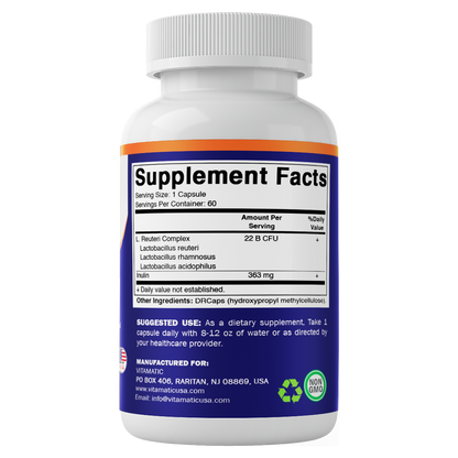 Lactobacillus Reuteri Complex 22 Billion - 60 DR Capsule