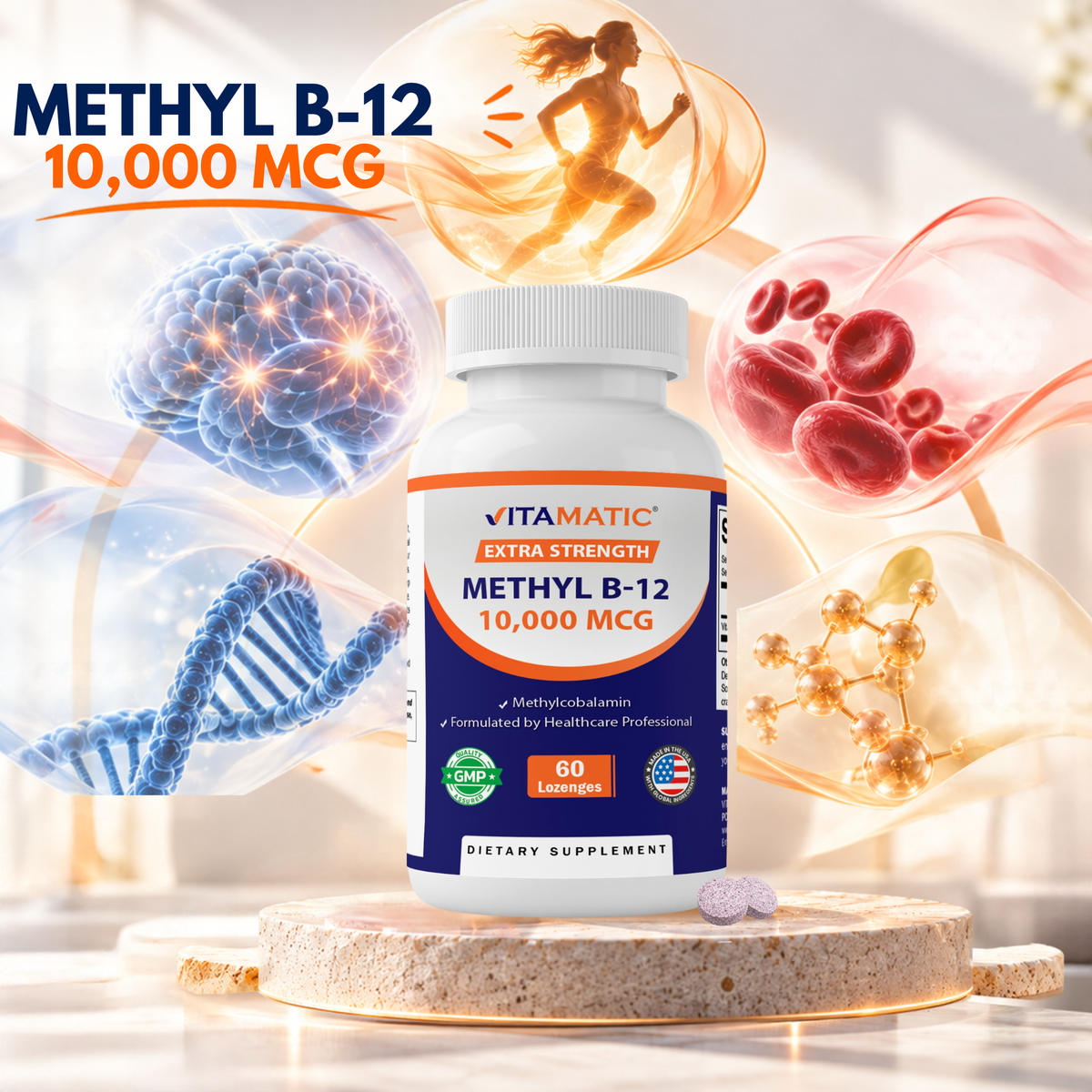 Methyl B12 10,000 mcg, 60 Lozenges