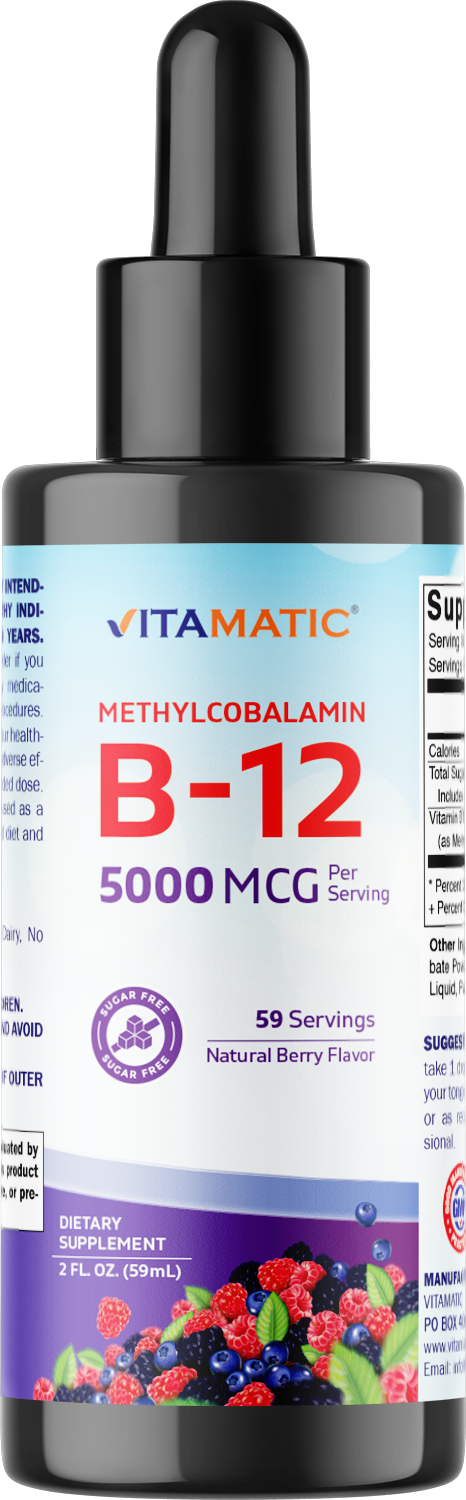 Liquid Methyl B12 5000 mcg, 2 FL oz Drops