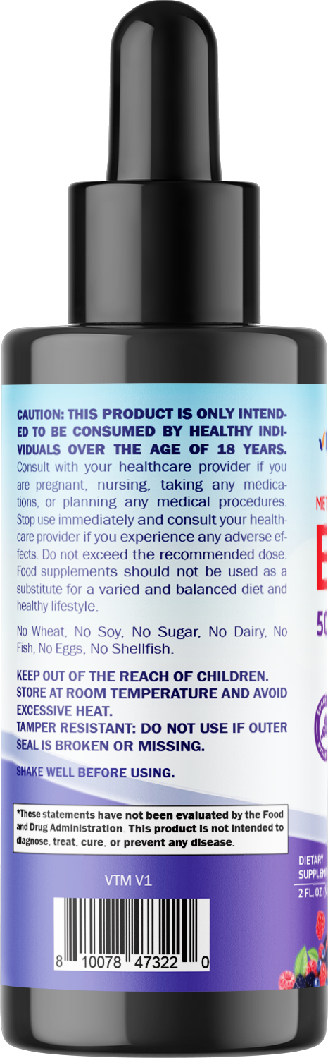 Liquid Methyl B12 5000 mcg, 2 FL oz Drops