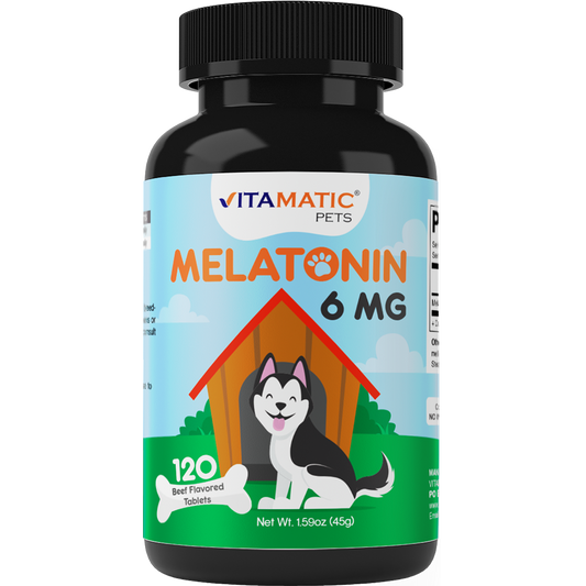 Melatonin for Dogs 6 mg -  120 Beef Flavored Chewable Tablets