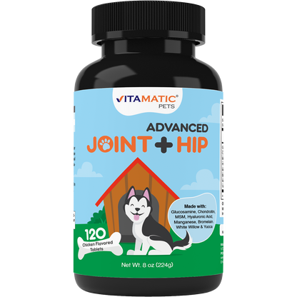 Maximum Strength Joint & Hip Health Supplement for Dogs 120 Chicken Flavored Tablets