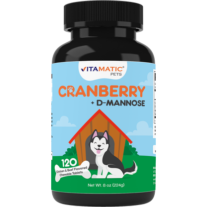 Vitamatic Cranberry for Dogs, 120 Chewable Tablets