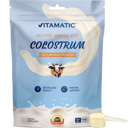 Vitamatic Bovine Colostrum 30% IgG Powder, 16 oz Pouch