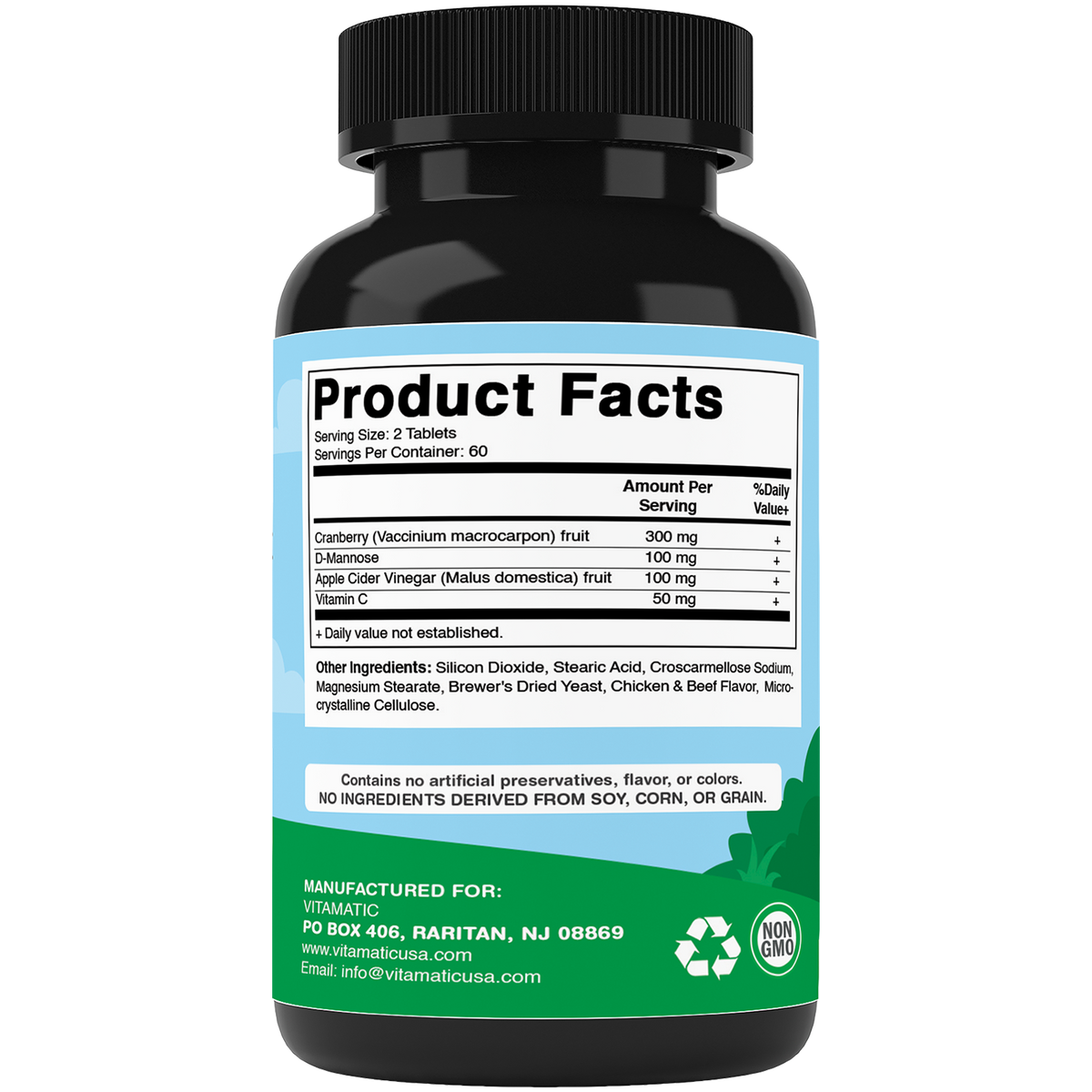 Vitamatic Cranberry for Dogs, 120 Chewable Tablets