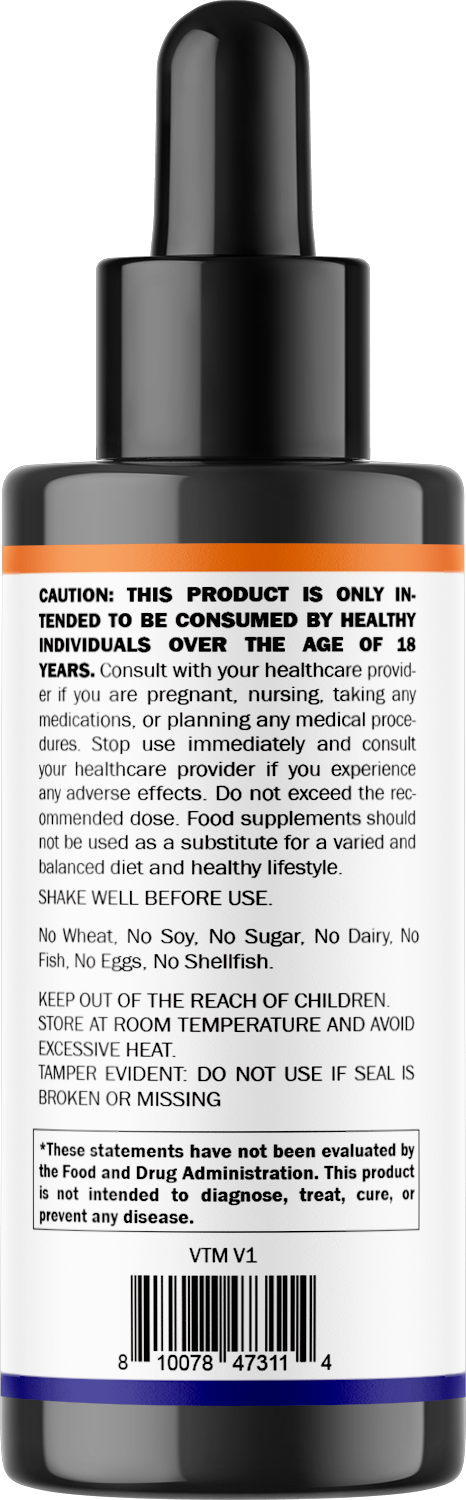 Vitamatic Liquid Biotin + Collagen for Hair Growth, 2 FL OZ