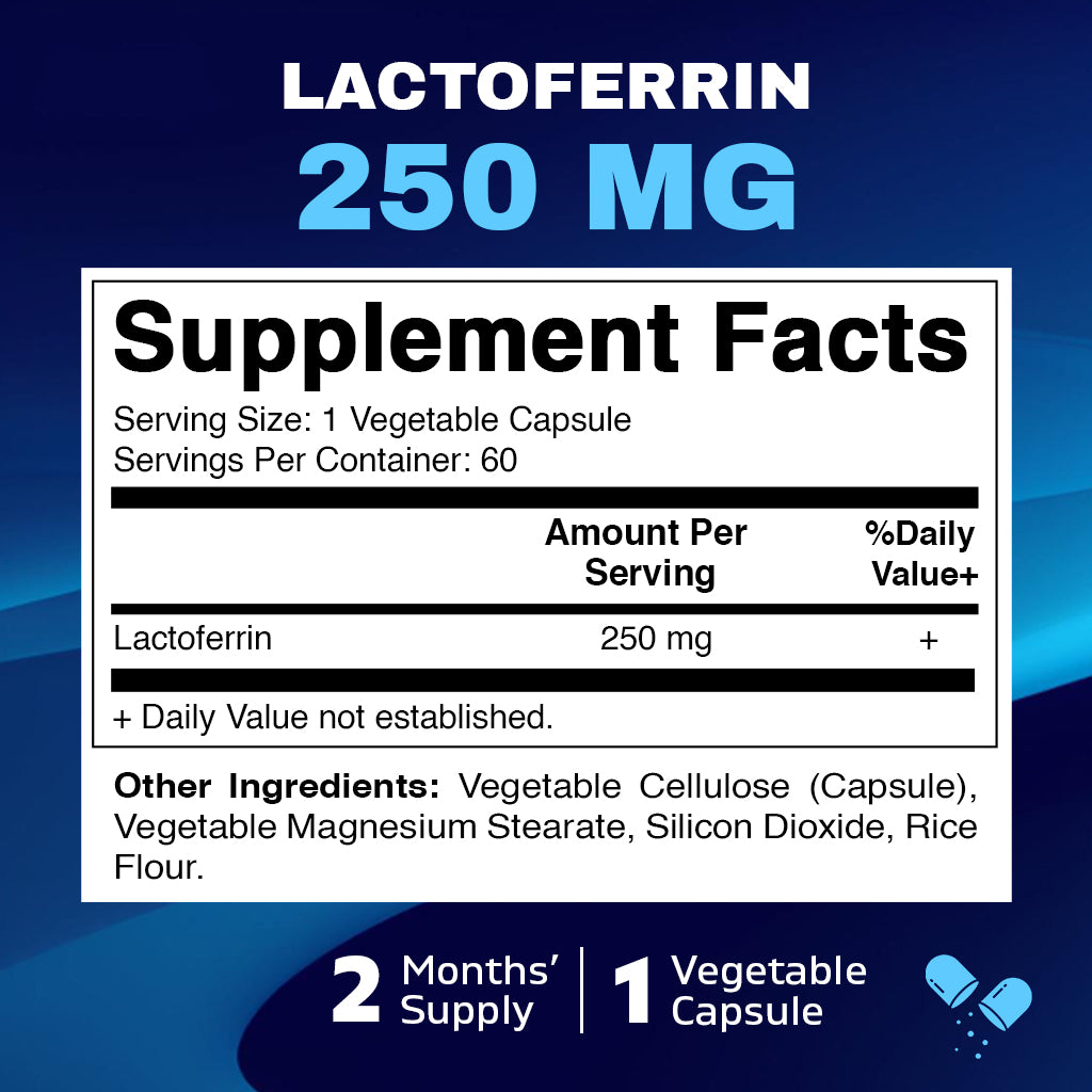 Lactoferrin 250 mg 60 Vegetable Capsules