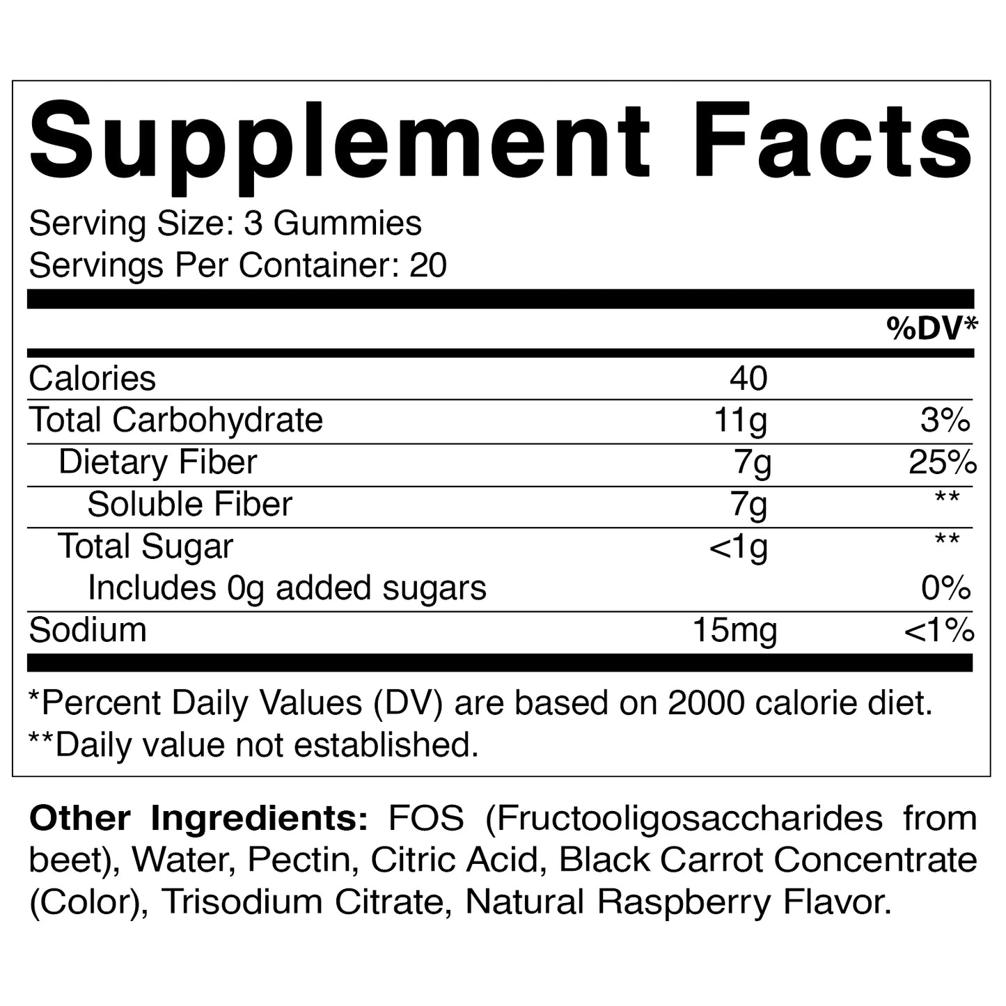 FIBER 7G (Beet Fos-pectin) - 60 Gummies