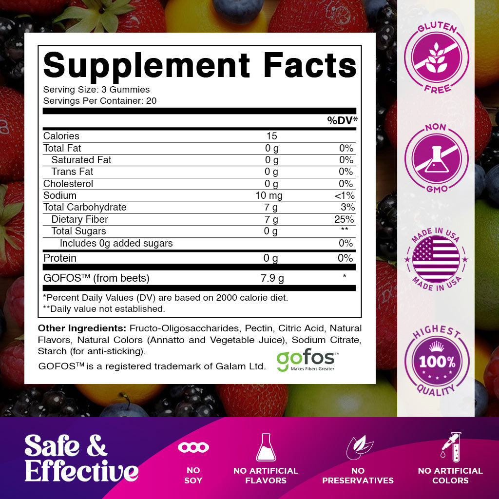 FIBER 7G (Beet Fos-pectin) - 60 Gummies