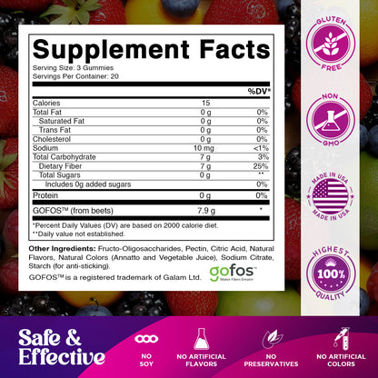 FIBER 7G (Beet Fos-pectin) - 60 Gummies