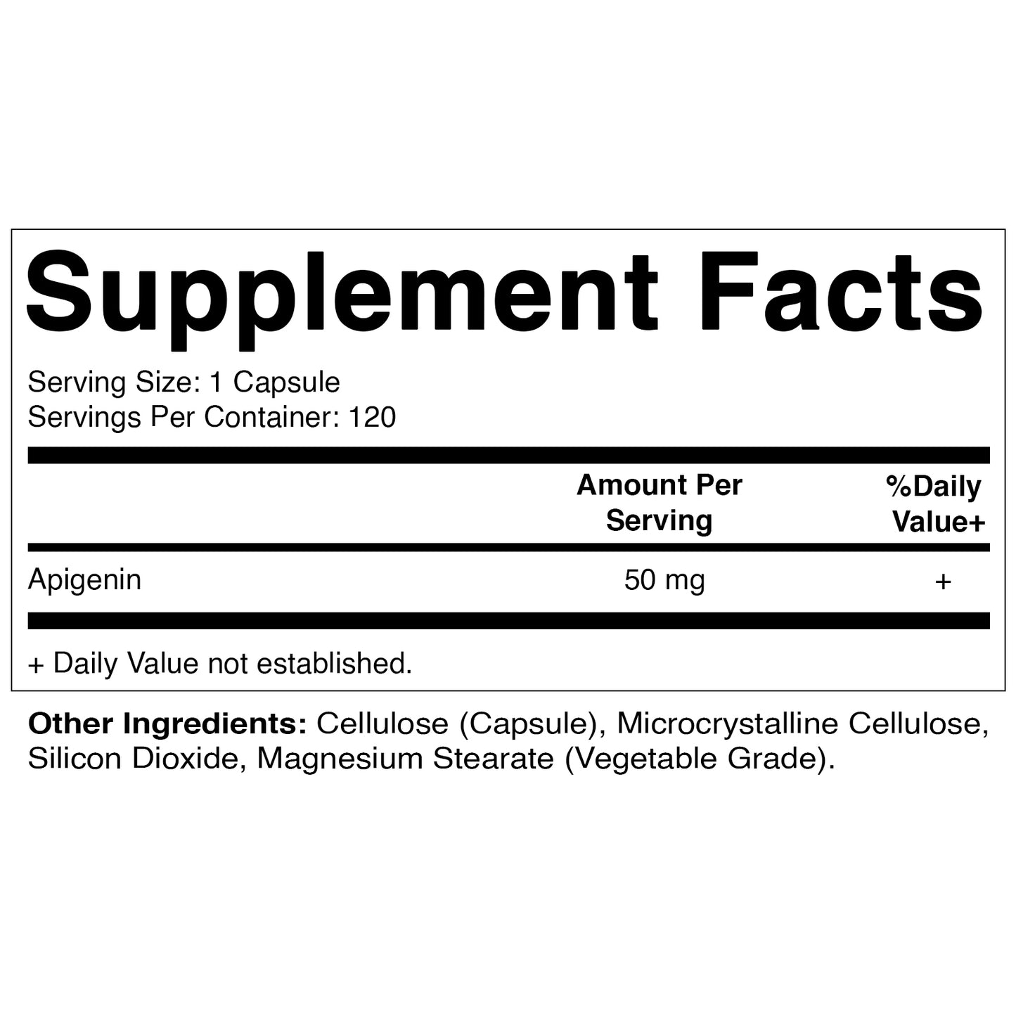 Apigenin 50mg 120 Vegetarian Capsules