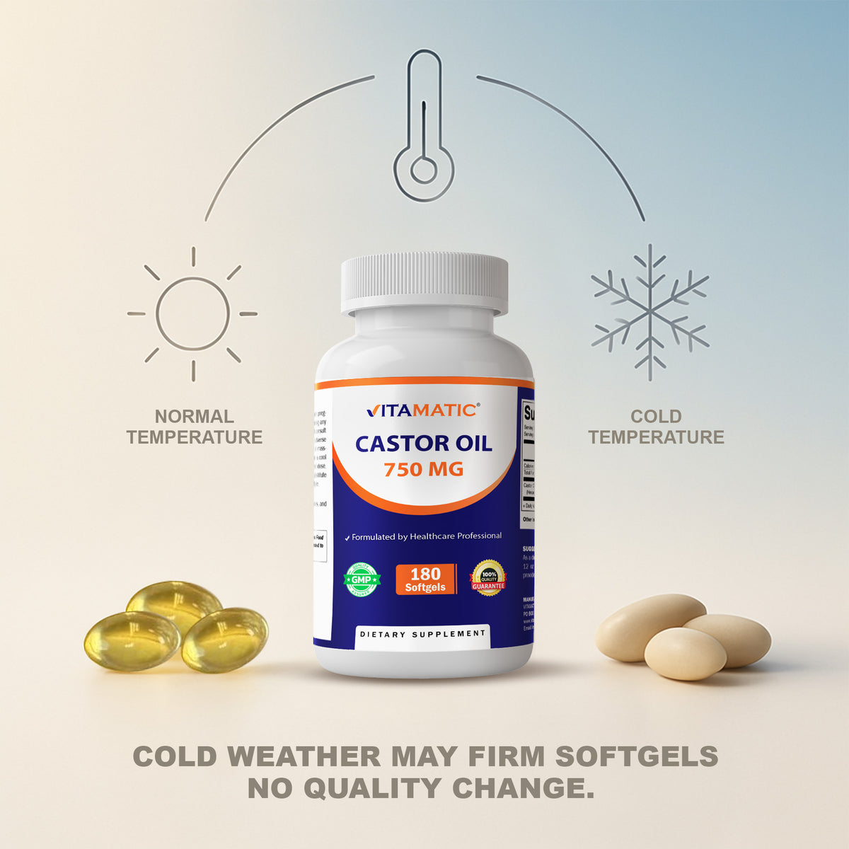 Castor Oil 750mg Softgels
