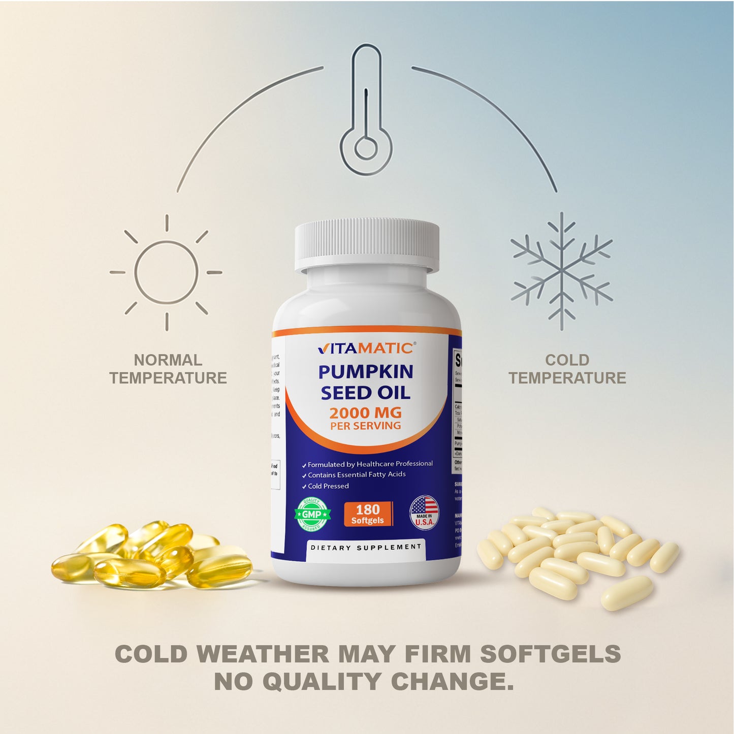 Pumpkin Seed Oil 2000mg Softgel - 180 Softgels