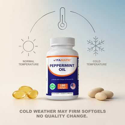 Peppermint Oil Softgels - 180 Softgels