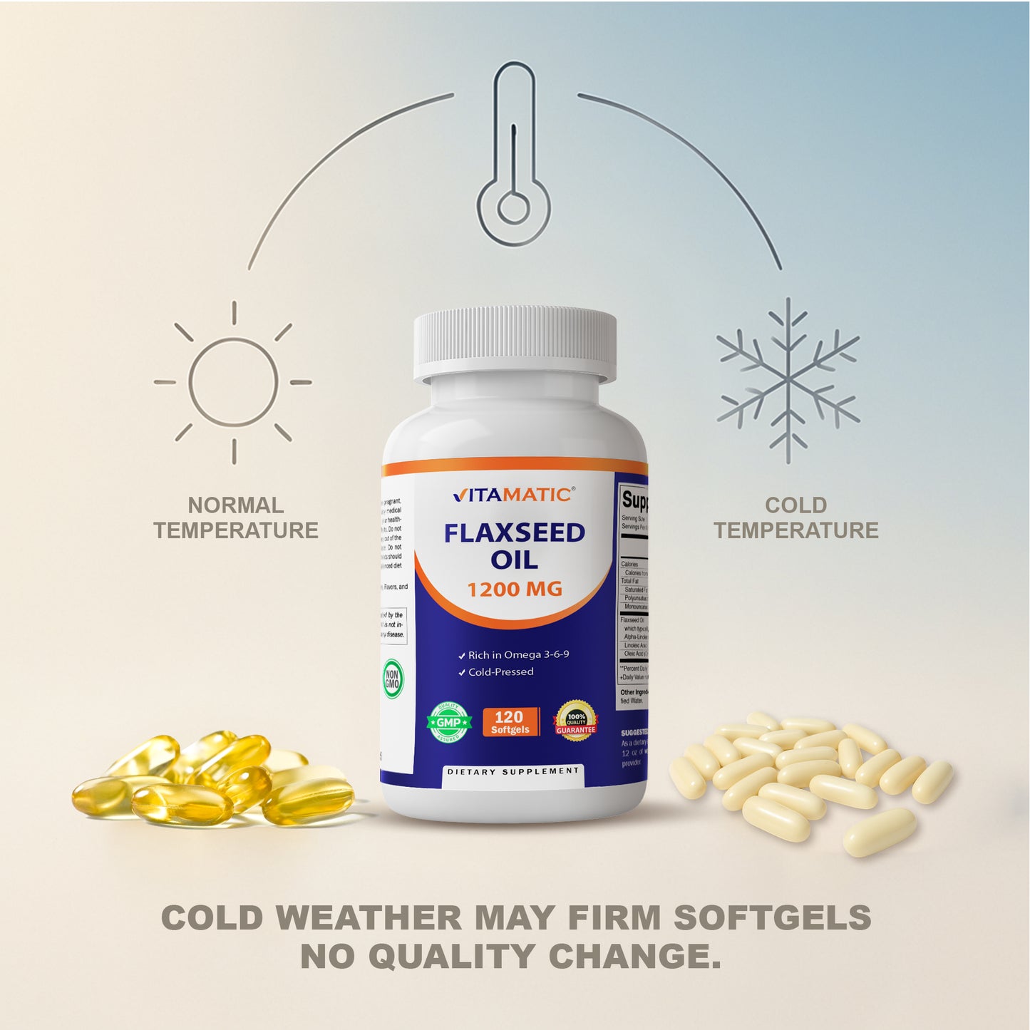 Flaxseed Oil 1200 mg 120 Softgels