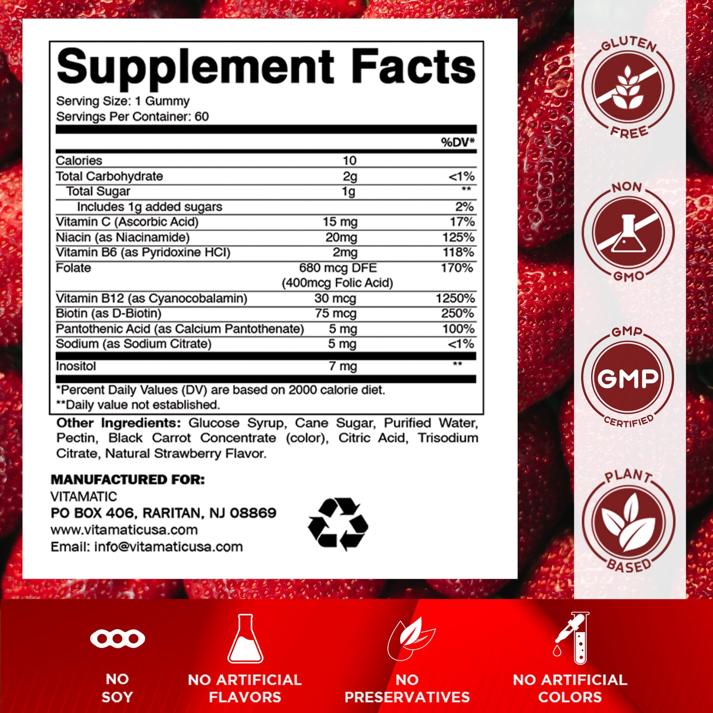 B-Complex with Vitamin C | 60 Gummies