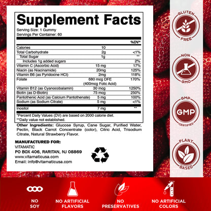 B-Complex with Vitamin C | 60 Gummies