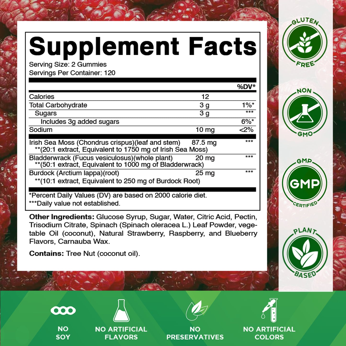Irish Sea Moss Gummies - 3000 mg - 240 Vegan Gummies