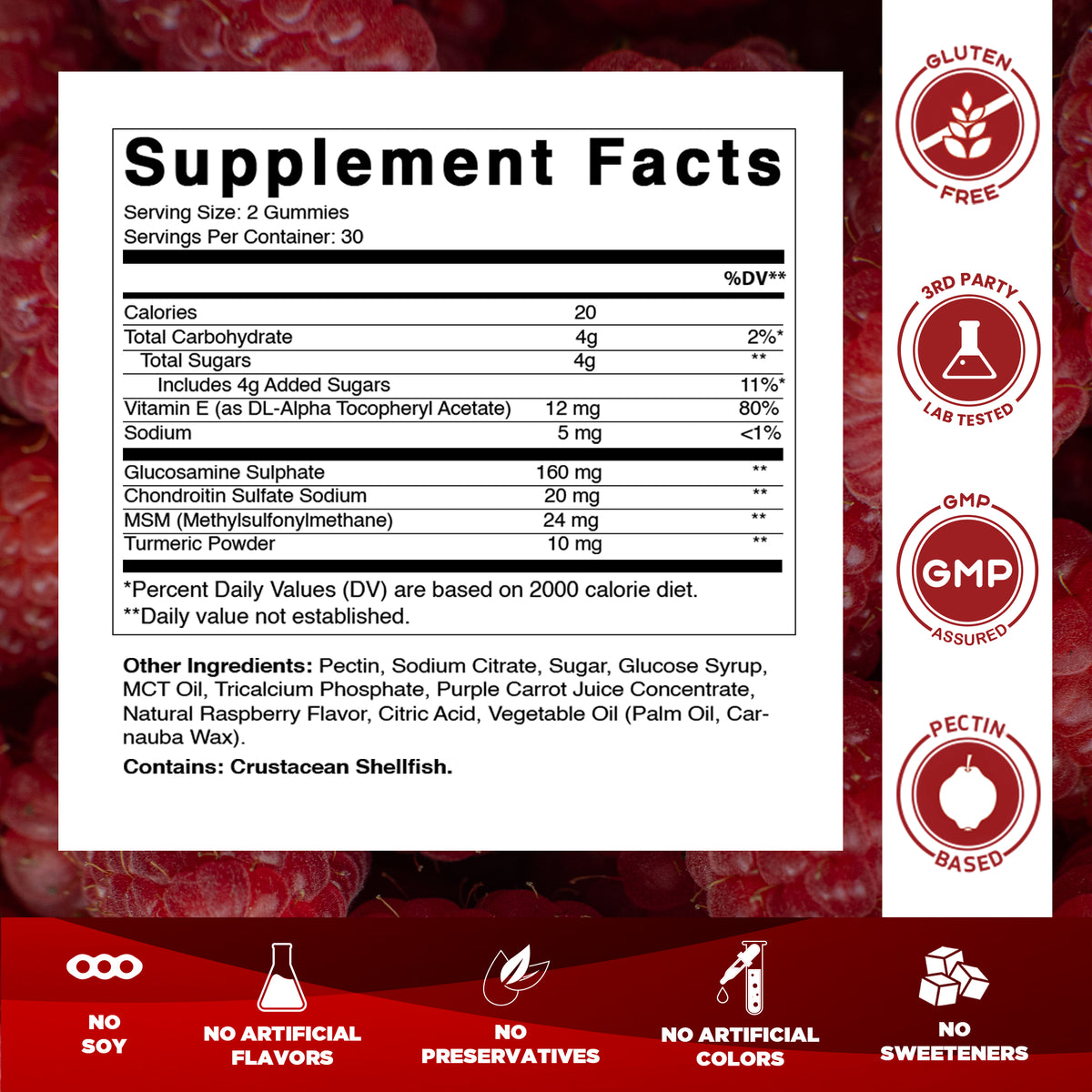 Glucosamine Chondroitin MSM, 60 Gummies
