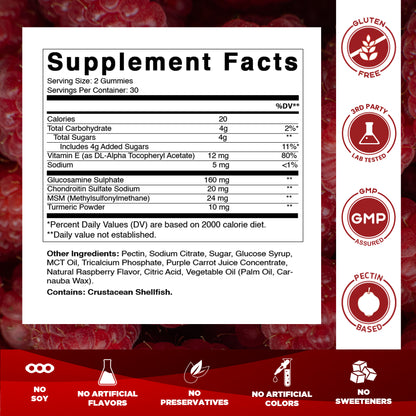 Glucosamine Chondroitin MSM, 60 Gummies