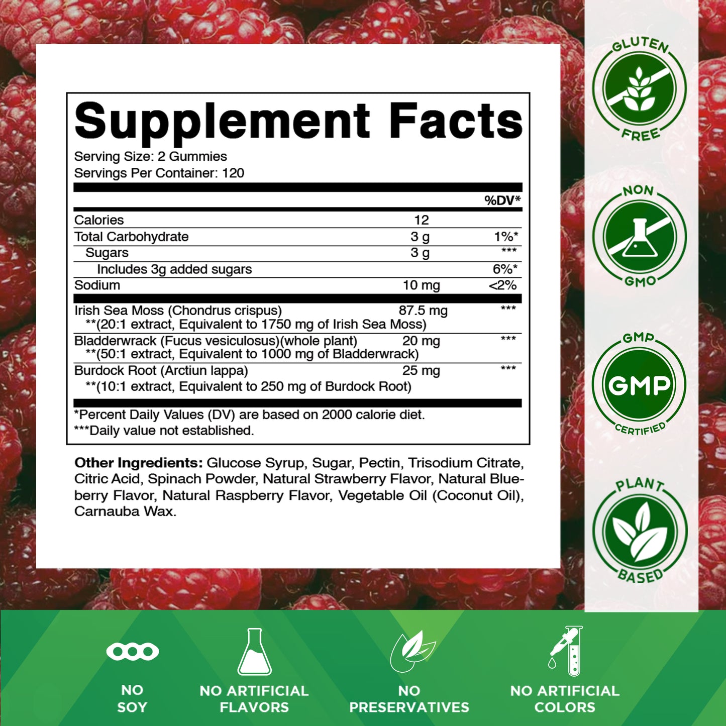 Irish Sea Moss Gummies - 3000 mg - 240 Vegan Gummies