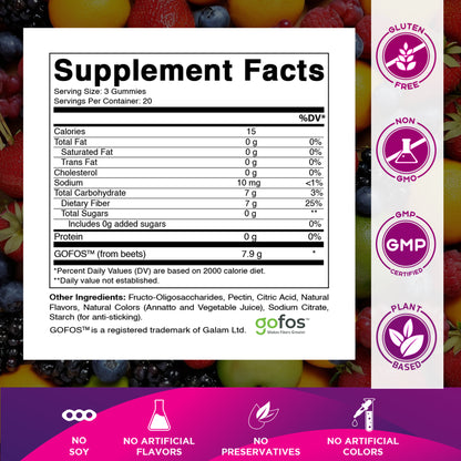 FIBER 7G (Beet Fos-pectin) - 60 Gummies