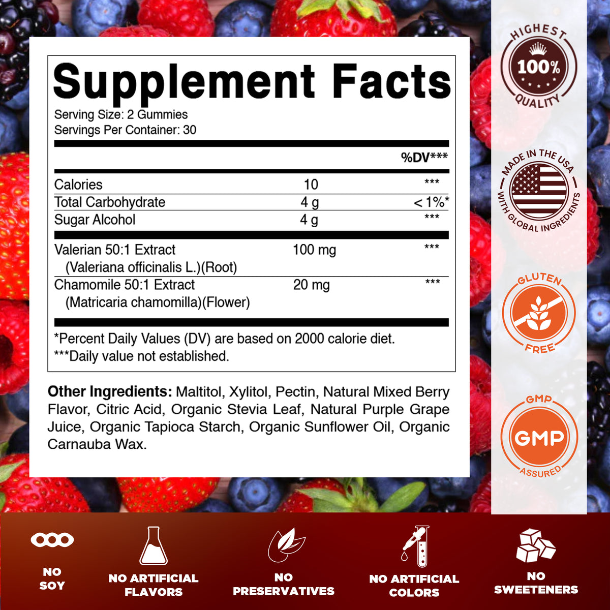 Valerian Root + Chamomile Gummies