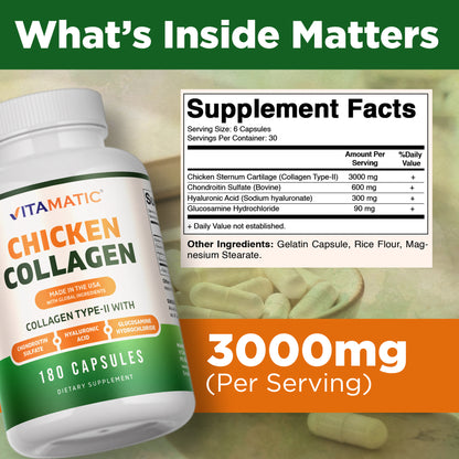 Chicken Collagen 3000mg per Serving Capsules