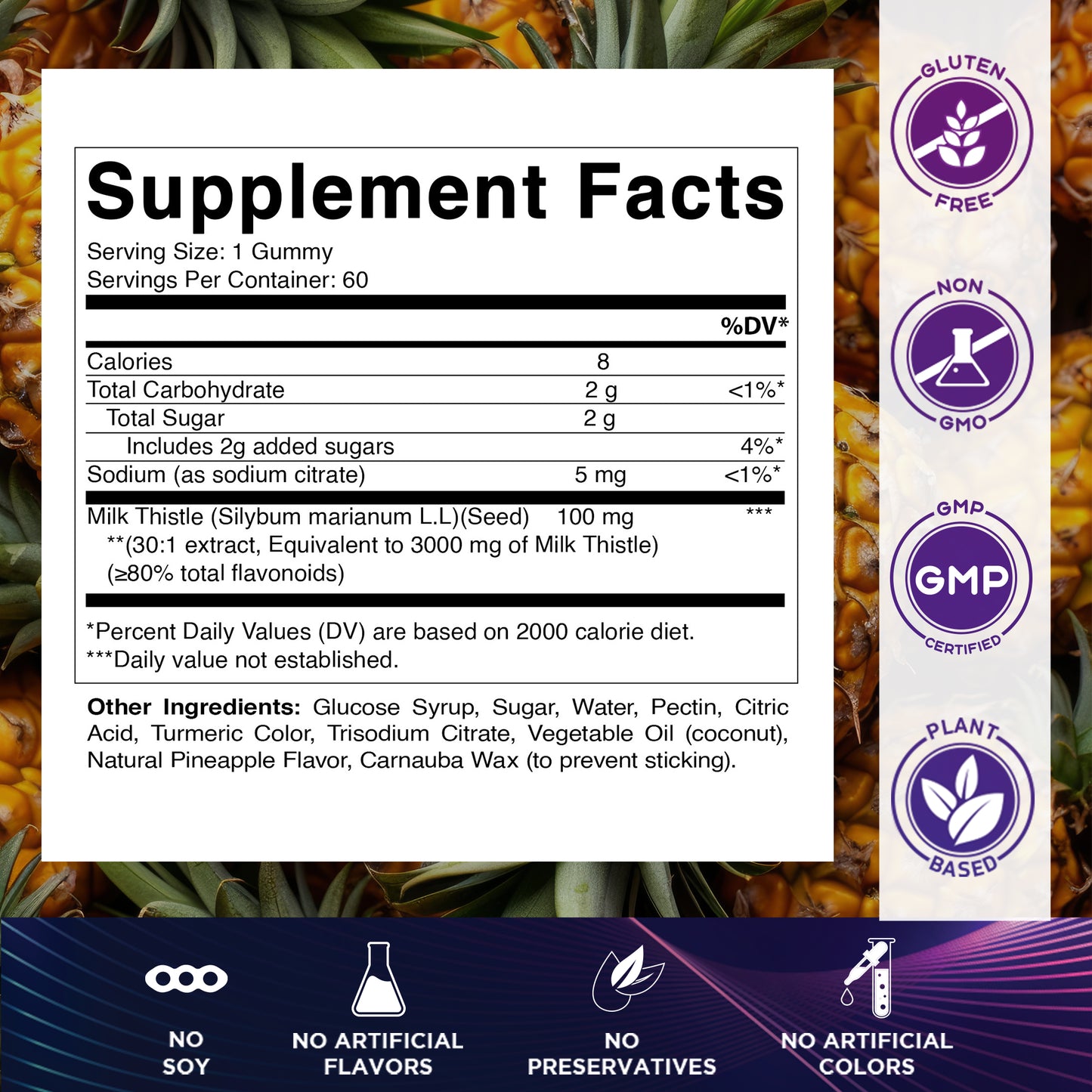 Milk Thistle Gummies 3000mg - 60 Gummies