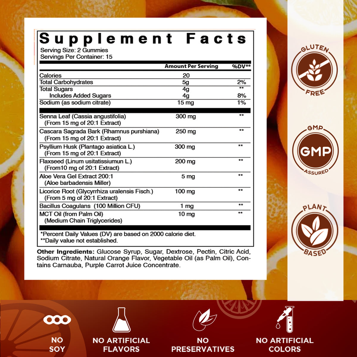 Vitamatic 15 Day Cleanse Gummies with Senna + Psyllium, 60ct
