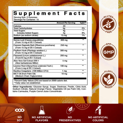 Vitamatic 15 Day Cleanse Gummies with Senna + Psyllium, 60ct