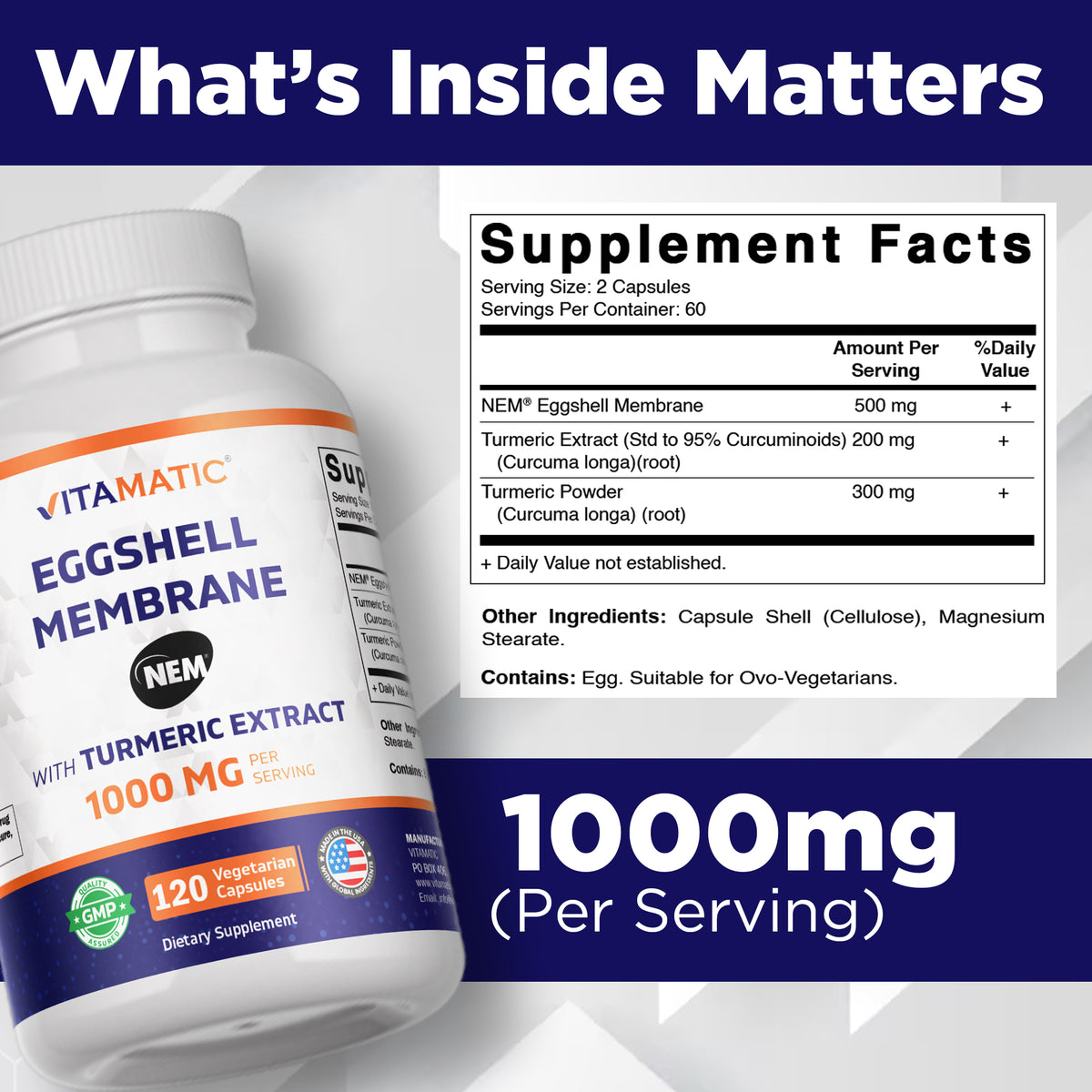 Eggshell Membrane (NEM) + Turmeric Capsules