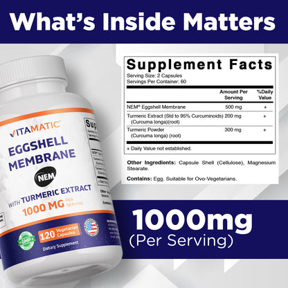Eggshell Membrane (NEM) + Turmeric Capsules