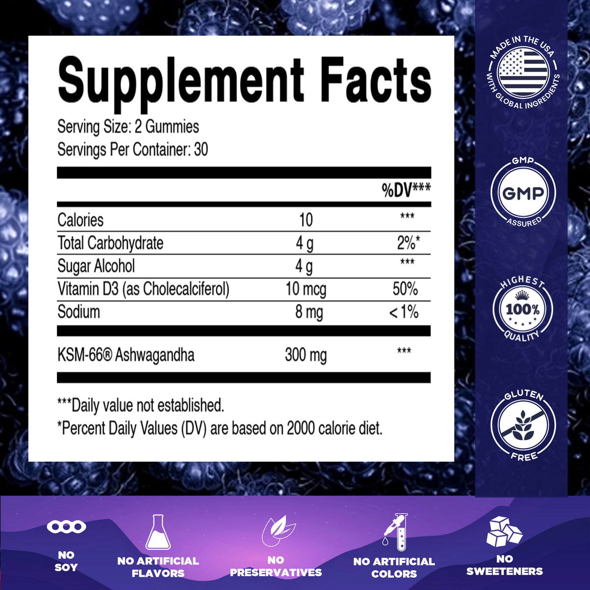 KSM-66® Ashwagandha + D3 Gummies
