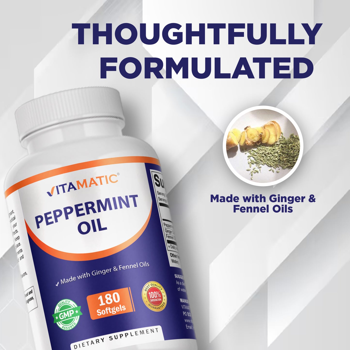 Peppermint Oil Softgels - 180 Softgels