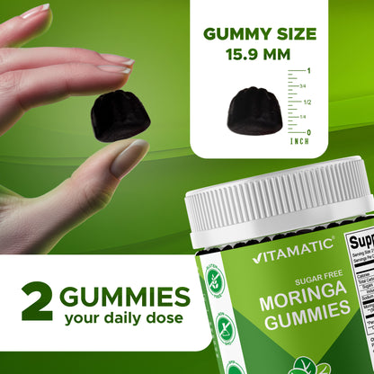 Vitamatic | Moringa 10000 mg Equivalent | 240 Gummies