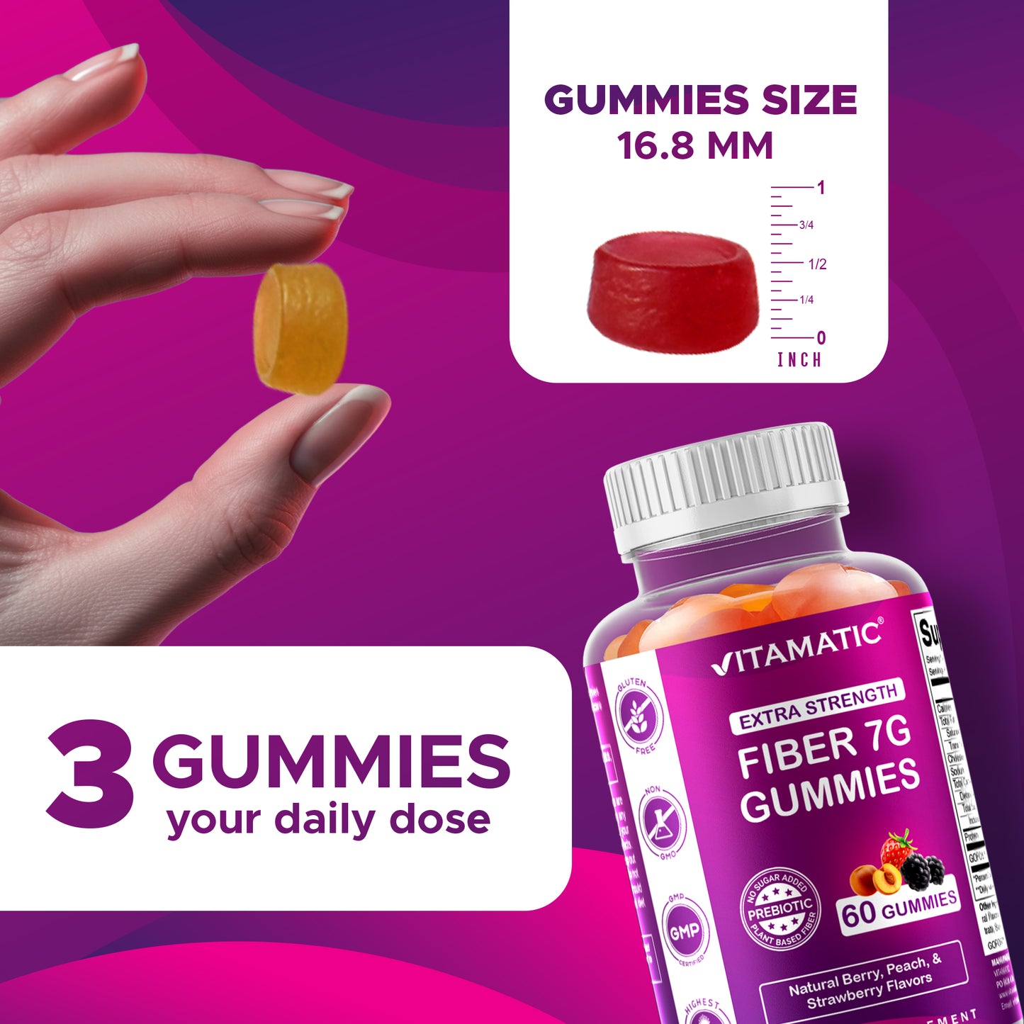 FIBER 7G (Beet Fos-pectin) - 60 Gummies