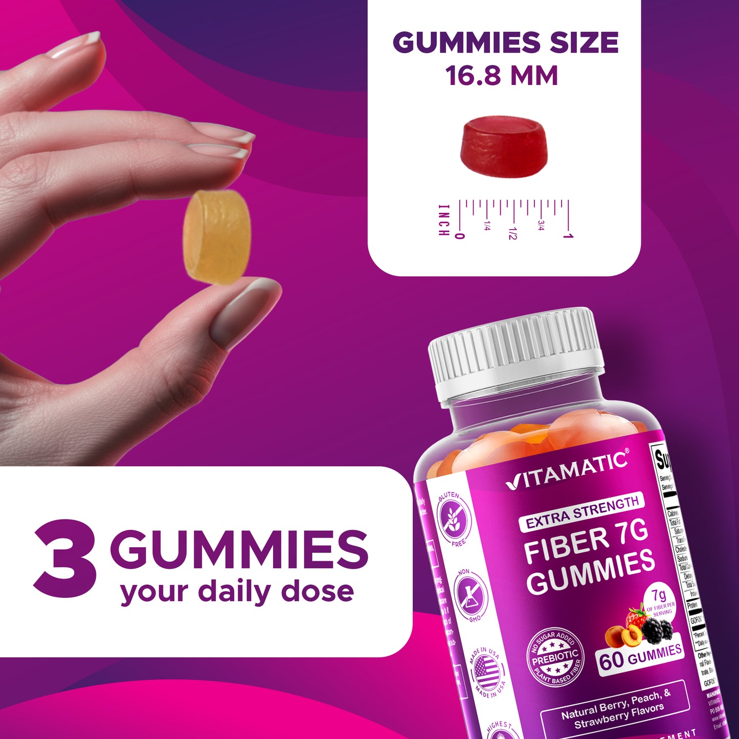 FIBER 7G (Beet Fos-pectin) - 60 Gummies