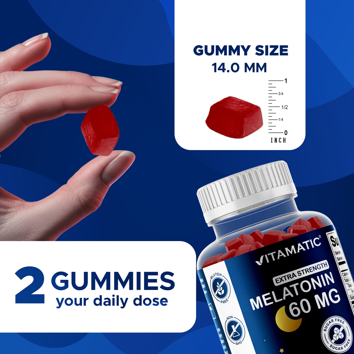 Sugar Free Melatonin 60mg - 60 Gummies