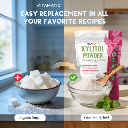 Xylitol Pure Powder 1 KG (2.2 lb) – 100% Pure Birch Derived Sweetener
