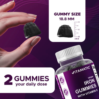 Iron 65mg with Vitamin C - 60 Gummies