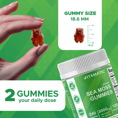 Irish Sea Moss Gummies - 3000 mg - 240 Vegan Gummies