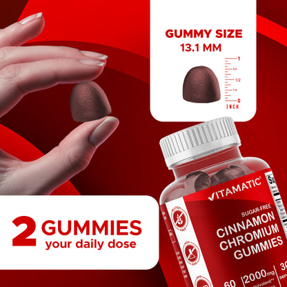 Sugar Free Cinnamon with Chormium 60 Gummies