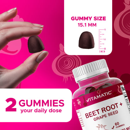 Beet Root 3000mg Equivalent Per Serving - 60 Gummies
