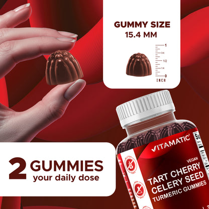 Tart Cherry with Celery Seed 4000 mg - 60 Vegan Gummies