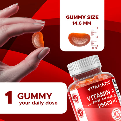 Sugar Free Vitamin A 25000 IU - 120 Gummies