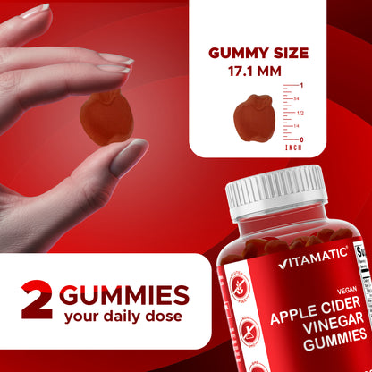 Apple Cider Vinegar  1000mg 60 Vegan Gummies