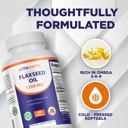 Flaxseed Oil 1200 mg 120 Softgels