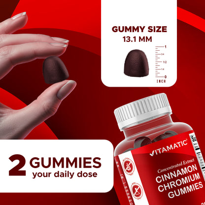 Sugar Free Cinnamon with Chormium 60 Gummies